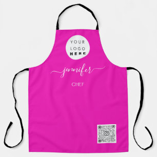 Delantal Restaurante Logo Panadería Tartas Rosa
