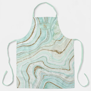 Delantal Resumen Agate Monograma Mint ID827