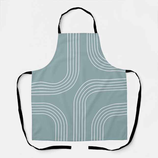 Delantal Resumen arte de línea de estilo de Mid Century (Anverso)