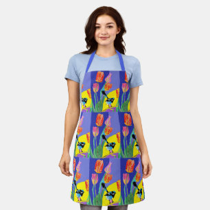 Delantal Resumen Aves Aves Apron Blue Wren Australia