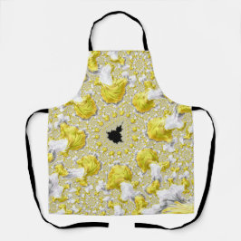 Delantal Resumen de amarillo dorado Simetría fractal