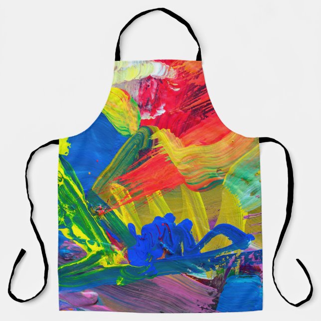 Delantal Resumen de antecedentes artísticos. Fondo pintado  (Anverso)