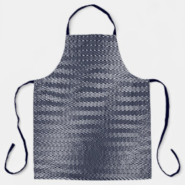 Delantal Resumen de bandas geométricas en blanco y negro, t