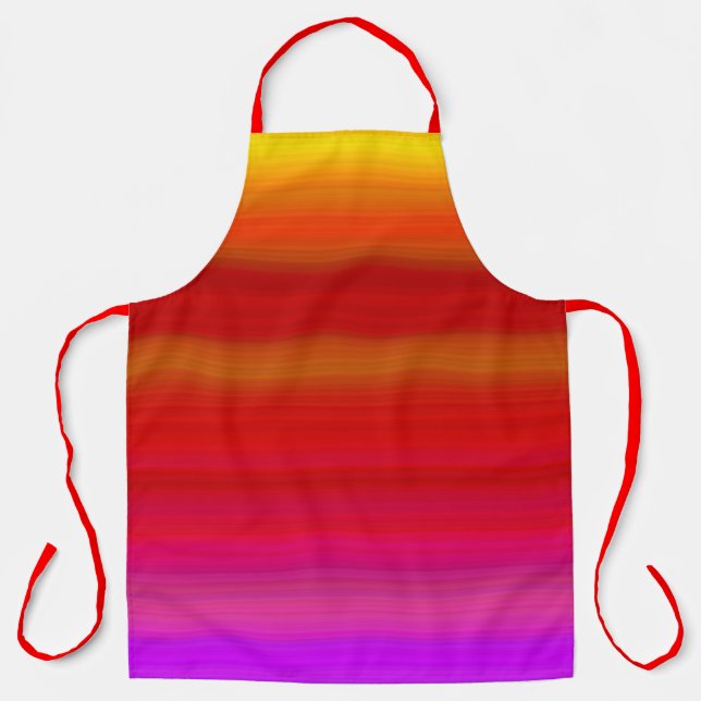 Delantal Resumen de bandas multicolores (Anverso)