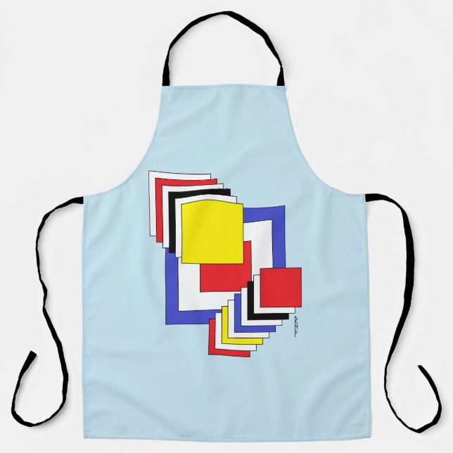 Delantal Resumen de cuadrados (Anverso)