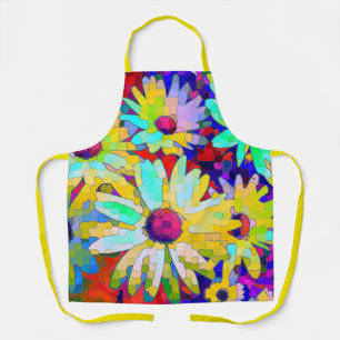 Delantal Resumen De Daisy En Colores Brillantes
