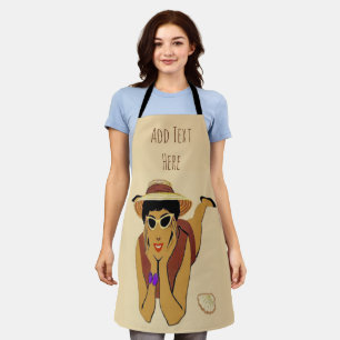 Delantal Resumen de diseño de playa añadir texto, Apron
