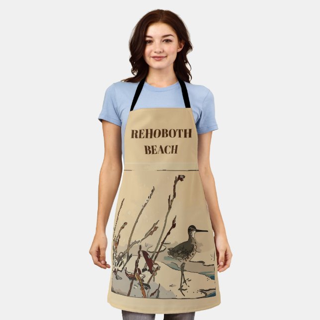 Delantal Resumen de diseño de playa añadir texto, Apron (Gastado)
