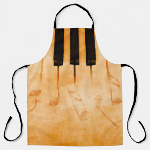 Delantal Resumen de fondo musical - Teclado y música n