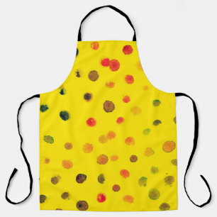 Delantal Resumen de imágenes dibujadas a mano con puntos mu