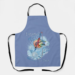 Delantal Resumen de la vibración azul