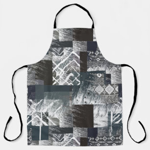 Delantal Resumen de patrones monocromáticos