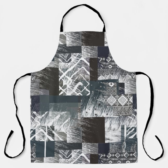 Delantal Resumen de patrones monocromáticos (Anverso)