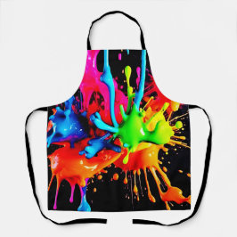 Delantal Resumen de salpicaduras coloridas
