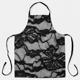 Delantal Resumen de vestimenta negra y blanca femenina como