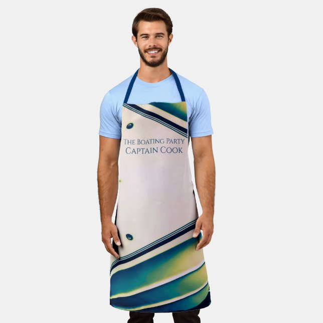 Delantal Resumen del barco en el Apron Azul (Gastado)