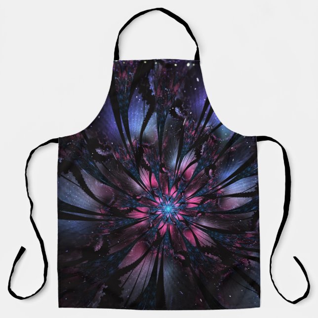Delantal Resumen del diseño de flor fractal. (Anverso)
