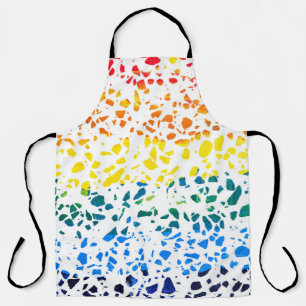 Delantal Resumen del patrón arcoiris colorido del mosaico d