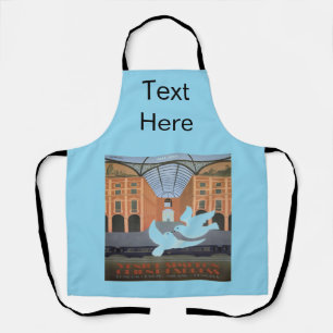 Delantal Resumen Diseño de trenes añadir texto, Apron