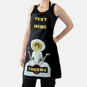 Delantal Resumen Diseño de vino agregar texto, Apron