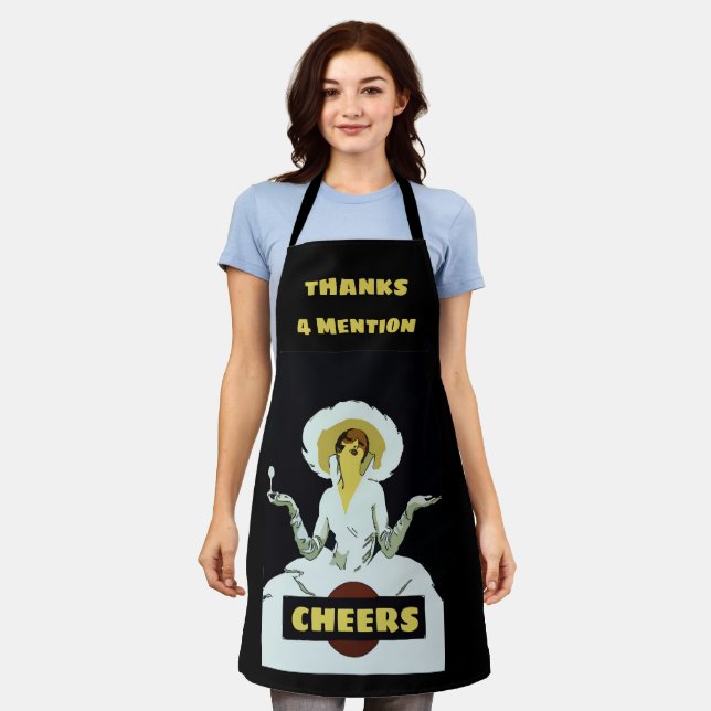 Delantal Resumen Diseño de vino agregar texto, Apron (Gastado)