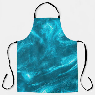 Delantal Resumen elegante purpurina azul menta