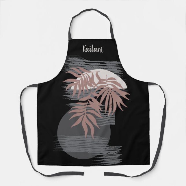 Delantal Resumen estilo tropical Apron personalizado (Anverso)