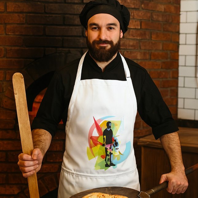 Delantal Resumen Fitness Art of Man Lifting Dumbbelts (Subido por el creador)