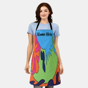 Delantal Resumen Forma, dachshund agregar texto, Apron