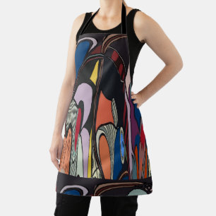 Delantal Resumen Forma, dachshund agregar texto, Apron