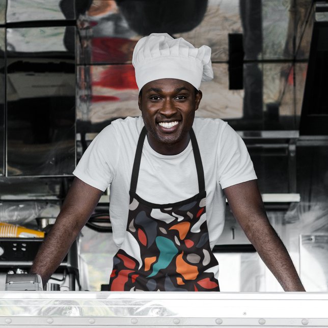 Delantal Resumen Forma geométrica mínima (Geometric shapes pattern apron)