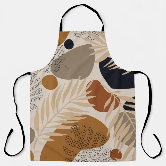 Delantal Resumen geométrico, formas naturales en mínimos no (Anverso)