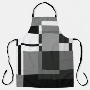 Delantal Resumen gris de estilo mondrino Moda geométrica mo