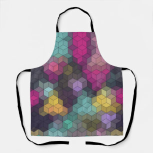 Delantal Resumen hexágono moderno geométrico forma mosaico