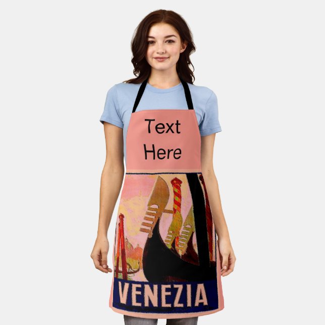 Delantal Resumen Italia Diseño añadir texto, Apron (Gastado)