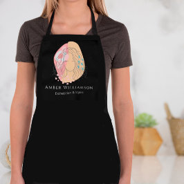 Delantal Resumen moderno forma Moda de mujer rosa Naranja b