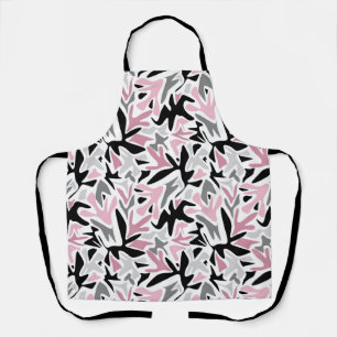 Delantal Resumen, negro y rosa, joven, píldora moderna de l