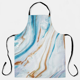 Delantal Resumen Ocean Luxury Marble Swirls