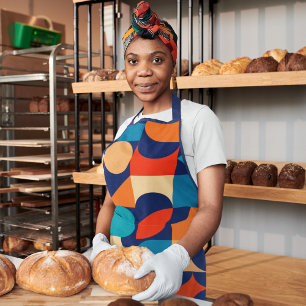 Delantal Resumen Patrón de formas geométricas multicolor