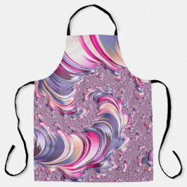 Delantal Resumen Pink Purple Spiral Fractal
