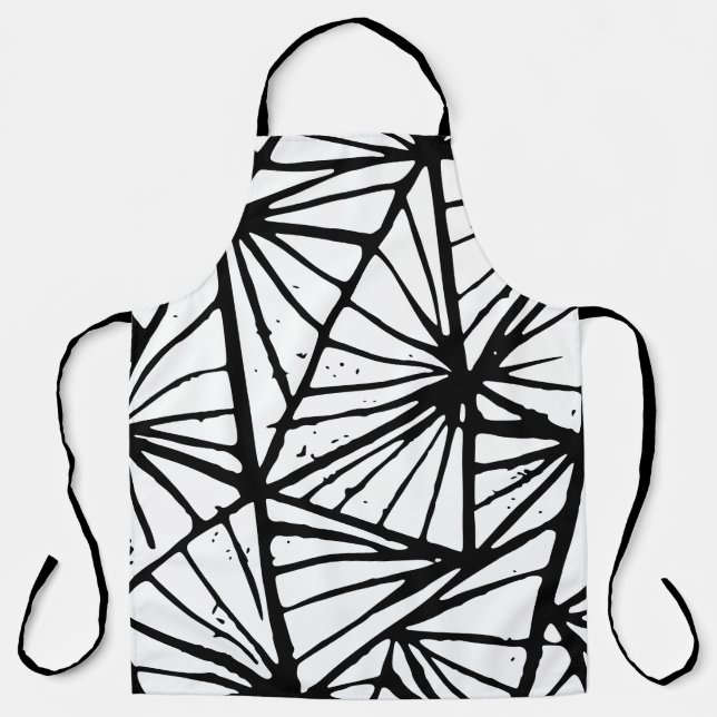 Delantal Resumen Triángulos Lino Imprimir todo sobre papel (Anverso)