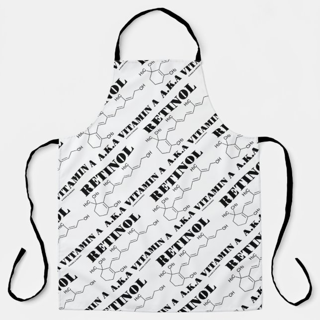 Delantal Retinol A.K.A. Vitamina A Molécula química (Anverso)