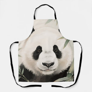Delantal Retrato de bambú de panda gigante
