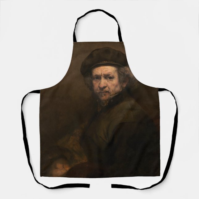 Delantal Retrato propio de Rembrandt: pintor holandés de la (Anverso)