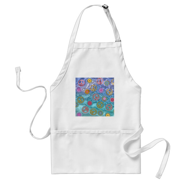 Delantal Retro 60s Peaceful Ocean Waves Apparel Gifts (Frente)
