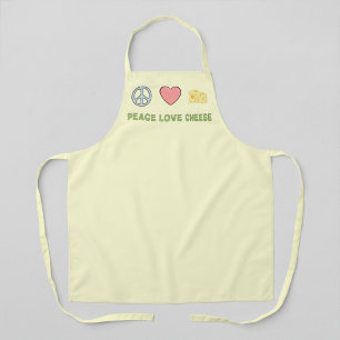 Delantal Retro Amarillo Paz Amor Queso