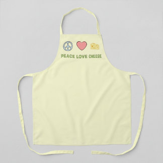 Delantal Retro Amarillo Paz Amor Queso