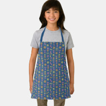 Retro Azul Flores Patchwork Infantil
