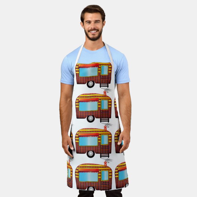 DELANTAL RETRO CAMPER TRAILER KITCHE APRON (Gastado)