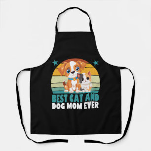 Delantal Retro Cat Dog Mom Cat Mama Furmama Puppy Kitty Mot